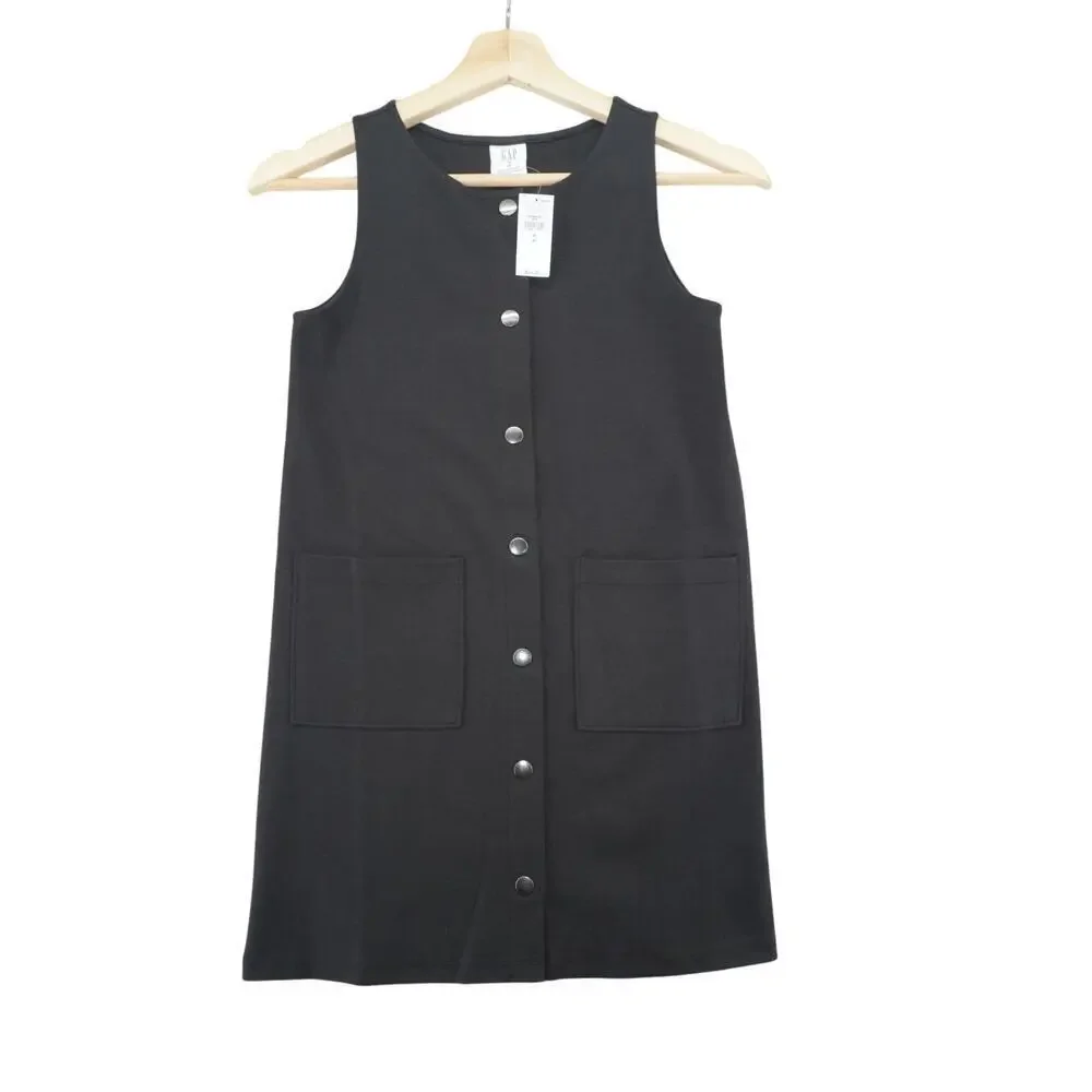 GAP Kids Black Ponte Jumper Dress Size M (8) | New With Tags